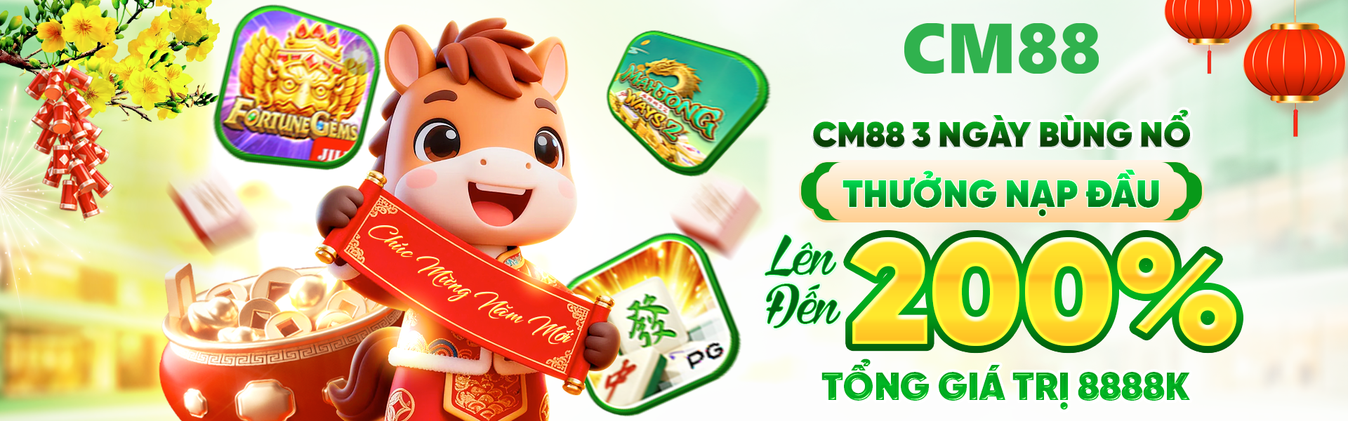 cm88 3 ngày bùng nổ thưởng nạp đầu lên đến 200%